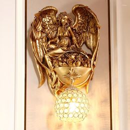 Wall Lamp Creative Angel Girl Lamps Sconces LED Lighting Fixture For Living Room Bed Stairway Mirror Light Home Decoration