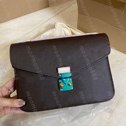10A Top Tier Mirror Quality Small Metis Bag Women Real Leather Canvas Pochette Handbag Luxury Designer Brown Flower Messenger Purse Crossbody Shoulder Strap Box Bag