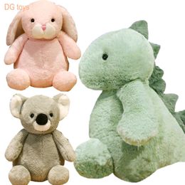 Plush Dolls Lifelike Angora Rabbits Plush Toy Stuffed Animals Koala Pig Dog Dinosaur Baby Cuddly Plushie Dolls Baby Appease Toys 230626