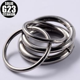 Nipple Rings G23 Hinged Segment Ring Silver Colour Septum Clicker Nose Lip Ear Cartilage Tragus Piercing Jewellery 230626