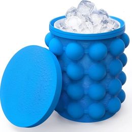 Ice Cream Tools Portable Circular Large Silicone Bucket Mould 230627