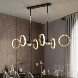 Pendant Lamps JJC Long Table Bar Lamp Modern Style Ring Simple Creative Personality Nordic