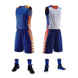 Outdoor Shirts Reversible Basketball Jersey Set Men's Kids Blank Basketball Tracksuits Breathable Team Sport Kits Basketball Uniform Customised 230626