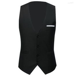 Men's Vests Men's 2023 Vest Suit Polyester Men Fine Fit Breathable Soft Fashion Waistcoat
