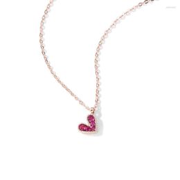 Pendant Necklaces Heart-shaped Fashion Diamond Necklace Female Tassel Clavicle Chain Pendants For Women Fine Jewellery Party Gif