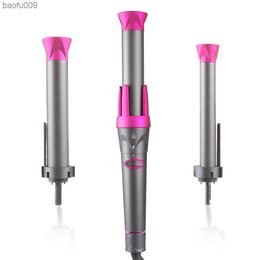 Automatic Curling Iron Auto Hair Curler Wand Curls Waves 19/25/32mm Interchangeable Ceramic Rotating Curly Barrels Wave Styler L230520