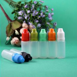 100 Sets/Lot 10ml Plastic Dropper Bottles Child Proof Long Thin Tip PE Safe For e Liquid Vapor Vapt Juice e-Liquide 10 ml Qglme