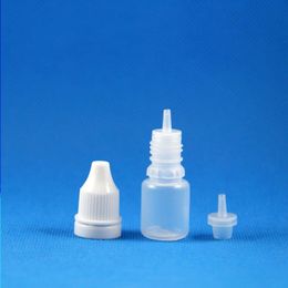 100 Sets 5ml Plastic Dropper Bottles Tamper Evidence Cap Long Thin Needle Tip Nozzle For e Liquid Drop Vapour e-Liquide 5 ml Qftur