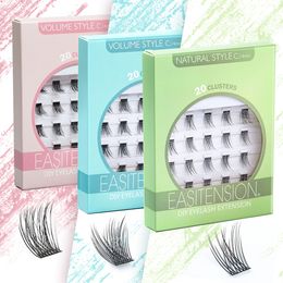 False Eyelashes EASITENSION Natural Volume Mix Individual Cluster Eyelash Extension Professional 3D Effect Faux Bundles Lashes 230627