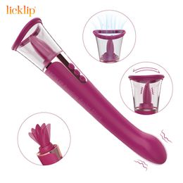 Vibrators 3 in 1 Clit Licking Sucking Vibrating Tongue Oral Clitoral g Spot Vibrator Stimulator Orgasm Sex Toys for Women 18+ 230626