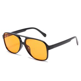 Sunglasses Double Beam Pc Large Frame Glasses Women's and Men's Anti Ultraviolet Glasses Movement