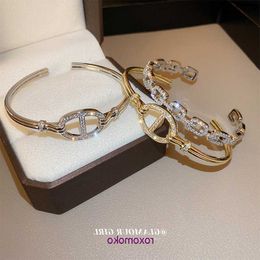 Wholesale H Home Designer Bracelets for sale Zircon Oval Pig Nose Chain Open Bracelet from South Korea with a New Design Sense Popular Fashion Handic With Gift Box APP7
