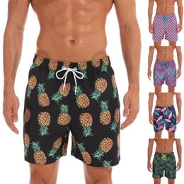 Underpants Swimming Pants For Men Print Beach Swimwear Polyester Mens Slim Fit Quick Dry Short Swim Trunks W0325