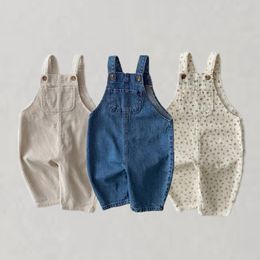 Jeans Spring Baby Boy Trousers Solid Infant Overalls For Boys Girls Clothes Kids Casual Loose Pants 230626