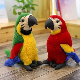 Plush Dolls 25cm Lifelike Parrot Plush Toys Soft Simulation Psittacidae Macaw Stuffed Toy Cute Wild Animals Birds Dolls Children Kids Gift 230626