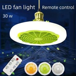 1pc Ceiling Fan With Light, Mute LED Ceiling Fan Remote Control, Modern Quiet Fan Lamp Cooling, Electric Fan With 3 Light Colours