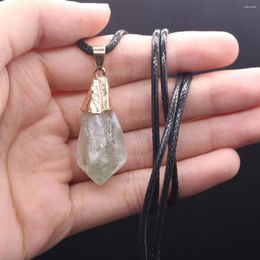 Pendant Necklaces Natural Stone Crystal Necklace Irregular Raw Ore High Quality Jewellery For Women Birthday Gifts