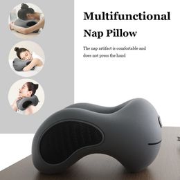 Pillow Multifunction UShaped Memory Foam Neck Slow Rebound Soft Travel For Sleeping Cervical Health Massage Nap Pillows 230626