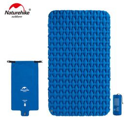 Mat Naturehike Lightweight Moistureproof Air Mattress Nylon TPU Sleeping Pad Inflatable Mattress Camping Mat For 2Person NH19Z055P