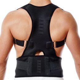 Other Massage Items Male Female Adjustable Magnetic Posture Corrector Corset Back Brace Belt Lumbar Support Straight 230626