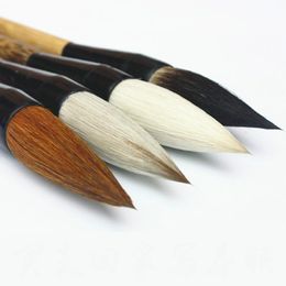 Brushes Chinese Traditional Calligraphy Brush Pen Wolf Goat Hair Hoppershaped Brushes Woollen Weasel Bear Multiple Hair Writing Painting