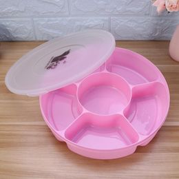 Dinnerware Sets Snack Tray Plastic Compartment Organiser Box Container Child Clear Dessert Plates