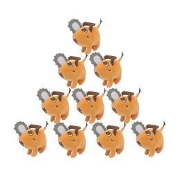 Plush Dolls 10pcs Man Pochita Cosplay 11CM Clip Pendant Keychain Plush Doll#w 230626