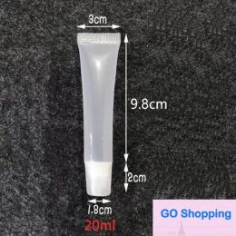 10ml 15ml 20ml Empty Lipstick Tube,Lip Balm Soft Hose,Makeup Squeeze Sub-bottling,Clear Plastic Lip Gloss Container Classic