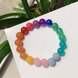 Strand Reiki Healing Jewelry Mixed Natural Gems Stone Bracelets For Women Chakra Colorful Amethysts Blue Quartz Pink Crystal