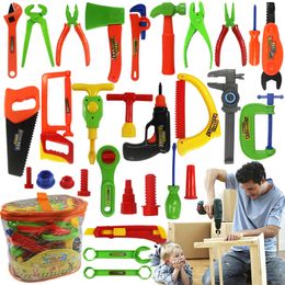 Tools Workshop 34PCS/Set Garden Tool Toys For Children Repair Tools Pretend Play Environmental Plastic Engineering Maintenance Tool Toys Gifts 230626