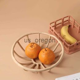 Decorative Objects Figurines Nordic style simple Morandi fruit tray living room coffee table hollow storage decoration creative home decoration