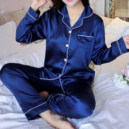 Women Sleep Lounge Silk Pajamas Plus Size Women Solid Cute Pajamas for Women Summer Nightwear Pajama Two Piece Set Satin Silk Pyjamas Loungewear