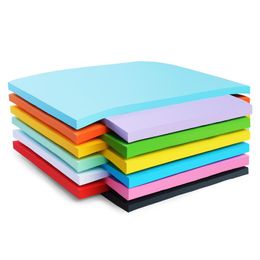 Paper 100Pcs Coloured A4 Copy Paper Multisize Double Sides Origami 10 Different Colours Gift Packaging Craft Decoration Paper