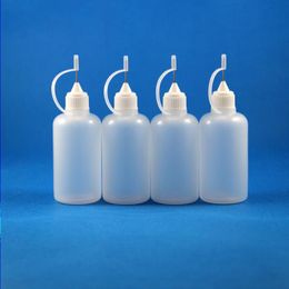 100 Sets/Lot 50ml Plastic Dropper Bottles Metal Needle Caps Rubber Safe Tip LDPE E Cig Vapour Liquid Flux Ink 50 mL Wmokw