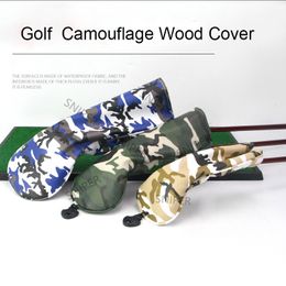 Other Golf Products Golf Wood Head Covers Camouflage Pattern HeadCovers Waterproof PU 4pcsset Golf Club Driver Fairway Wood FW Hybrid Golf Covers 230627