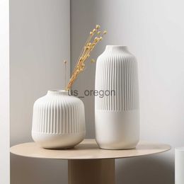Vases Nordic Style Home Decor White Vase Ceramic Vase Modern Decorative Vases Plant Pots Minimalism Decoration Vases Home Decor Gift x0630