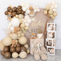 Hangers Racks Doubled Nude Cream Peach White Balloon Garland Arch Kit Baby Shower Decorations Birthday Party Coffee Brown Ballon Wedding Theme x0710