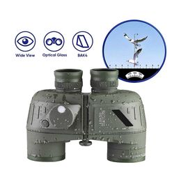 Telescope Binoculars APEXEL 10X50 Marine Binoculars With Ranginder Compass For Hunting Boating Bird Watching Nitrogen Floating Waterproof HKD230627