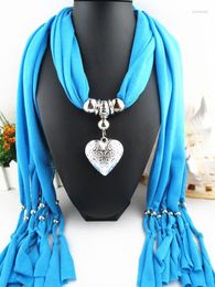 Pendant Necklaces Tribal Floral Bead Solid Resin Crystal Rhinestone Pendants Scarf Wrap Party Bridal Choker Necklace Women F084