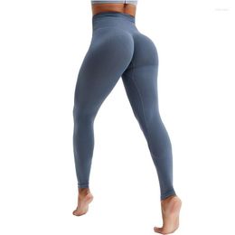 Active Pants Fitness Gym Leggings Women Scrunch Boosty Seamless Sport Pant Hip Lifting Tights Push Up Skinny Nude Fabric High Waist Elastic