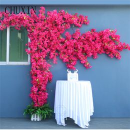 Faux Floral Greenery Bougainvillea Artificial Flower Rattan Green Plants Kit Wedding Home Decor Bar Backdrop Wall Layout Engineering Landscape Floral 230627