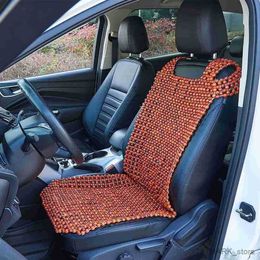 Seat Cushions Natural Wooden Beaded Car Taxi Front Seat Cover Bead Cushion Pad Seat Mattress Mat Cooling Seat Cover R230627