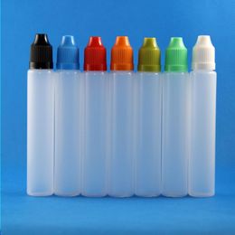 100 Sets/Lot 30ml UNICORN Plastic Dropper Bottles Child Proof Long Thin Tip PE Safe For e Liquid Vapour Juice e-Liquide 30 ml Klgux