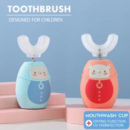 Toothbrush Smart 360 Degrees Sonic Electric Children Silicon U Shape For Kids 230627