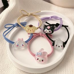 Cartoon Kuromi Hair Rope Hair Accessories For Girls Cute Animal Hairpin Headdress Baby Hair Pins Birthday Gifts 2156