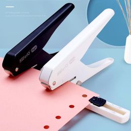 Punch Fromthenon Single Hole Puncher Adjustable Positioning Paper Punch for A4 A5 A6 A7 A8 A9 Loose Leaf Notebook Manual Craft Tools