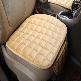 Car Seat Covers Winter Cover Universal Warm Cushion Chequered Plush Pad Non-slip Protective Accessories