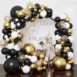 Hangers Racks Black Gold Balloon Garland Arch Kit Birthday Foil Balloons Birthday Party Decorations Adults Wedding Graduation Party Decoration x0710