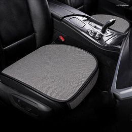 Car Seat Covers Universal Flax Front Set Cushion Linen Fabric Pad Protector Accessories Anti-Slip Breathable