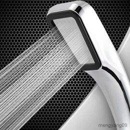 Bathroom Shower Heads High Pressure Rainfall Handheld Shower Head Water Saving Square Supercharged Sprayer Nozzle Bathroom Accessories R230627